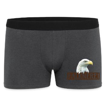 Falknerei mit Weißkopfseeadler, Adler Beize - Männer Boxer Shorts - Anthrazit - Vorne