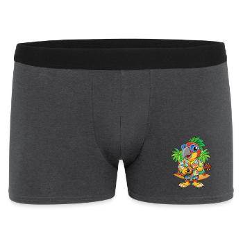 Lustige Papageien-Cartoon-Sommer-Strand-Sonnenbrille - Männer Boxer Shorts - Anthrazit - Vorne