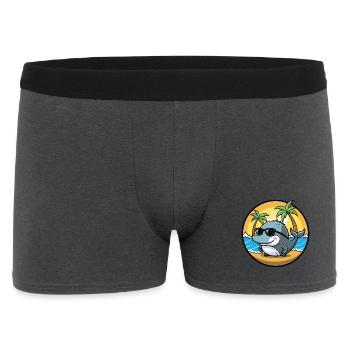 Wal Lustig Cartoon Sommer Strand Sonnenbrille Cool - Männer Boxer Shorts - Anthrazit - Vorne