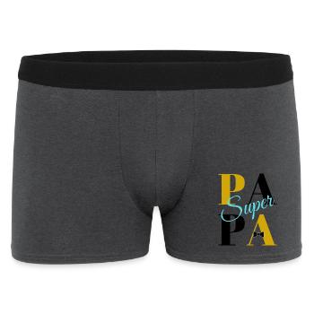 Super Papa - Männer Boxer Shorts - Anthrazit - Vorne