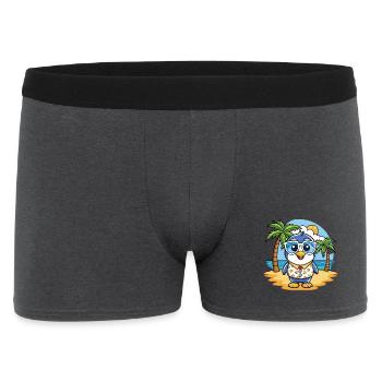 Pinguin Lustige Cartoon Sommer Strand Sonnenbrille - Männer Boxer Shorts - Anthrazit - Vorne