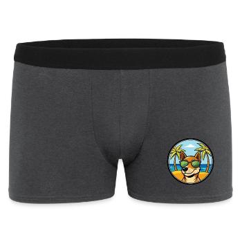 Serbischer dreifarbiger Laufhund Rasse Cartoon Strand - Männer Boxer Shorts - Anthrazit - Vorne