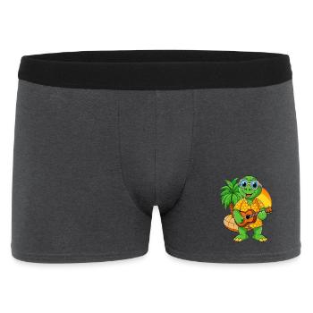 Funny Turtle Summer Beach Sunglasses Hawaiian - Men's Boxer Shorts - charcoal grey - Front