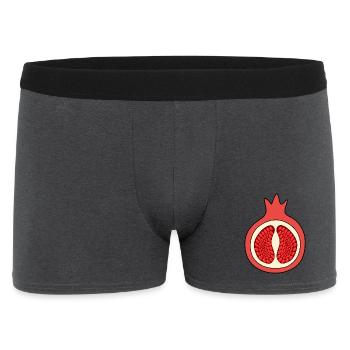 Pomegranate apple fruit red red fruits vegan - Men's Boxer Shorts - charcoal grey - Front