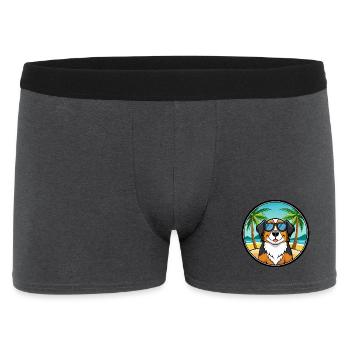 Großer Schweizer Sennenhund Rasse Cartoon Beach - Männer Boxer Shorts - Anthrazit - Vorne