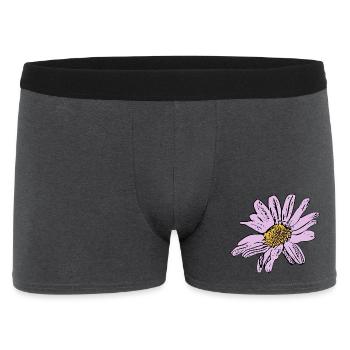 Blume pastell Blume Blumen pastell Blumen flieder - Männer Boxer Shorts - Anthrazit - Vorne