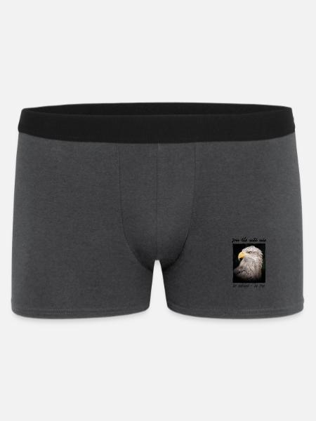 Steinadler - Join the wild side - Fotoprint - Männer Boxer Shorts - Anthrazit