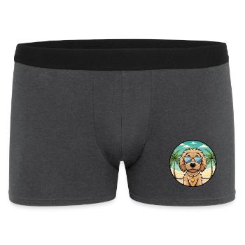 Labradoodle Hunderasse Cartoon Sonnenbrille Strand - Männer Boxer Shorts - Anthrazit - Vorne