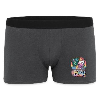 Unterrichten mit Glanz und Magie! - Männer Boxer Shorts - Anthrazit - Vorne