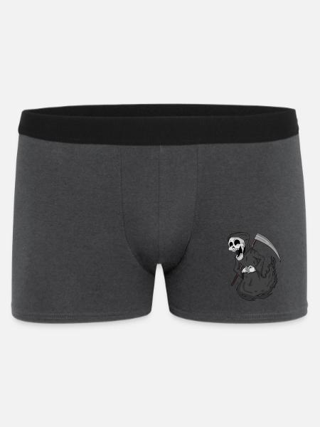 Grim Reaper laughs funny - Men's Boxer Shorts - charcoal grey