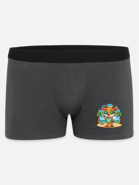 Antelope Funny Cartoon Summer Beach Sunglasses - Men's Boxer Shorts - charcoal grey