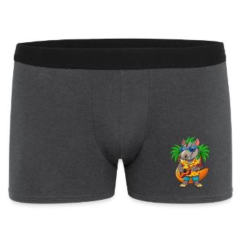 Lustige Tapir Cartoon Sommer Strand Sonnenbrille Gitarre - Männer Boxer Shorts - Anthrazit - Vorne