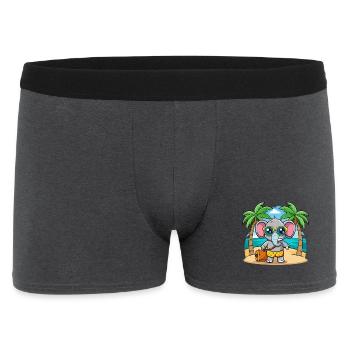Elefant Lustige Cartoon Sommer Strand Sonnenbrille - Männer Boxer Shorts - Anthrazit - Vorne