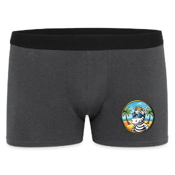 Zebra Lustige Cartoon Sommer Strand Sonnenbrille Cool - Männer Boxer Shorts - Anthrazit - Vorne