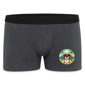 Beagle Harrier Hunderasse Cartoon Sonnenbrille Strand - Männer Boxer Shorts - Anthrazit - Vorne