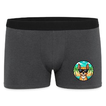 Englische Spielzeug Terrier Hund Rasse Cartoon Sonnenbrille - Männer Boxer Shorts - Anthrazit - Vorne