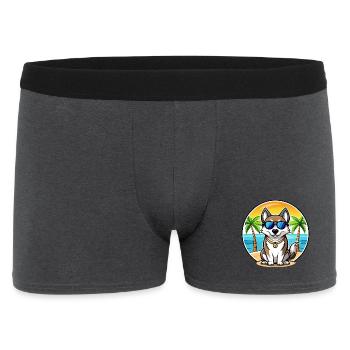 Ostsibirische Laika-Hunderasse Cartoon-Sonnenbrille - Männer Boxer Shorts - Anthrazit - Vorne
