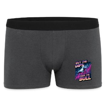 Buy The Dips Ride The Bull - Men's Boxer Shorts - charcoal grey - Front