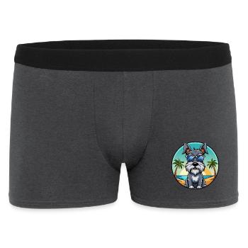 Standard Schnauzer Hunderasse Cartoon Sonnenbrille - Männer Boxer Shorts - Anthrazit - Vorne