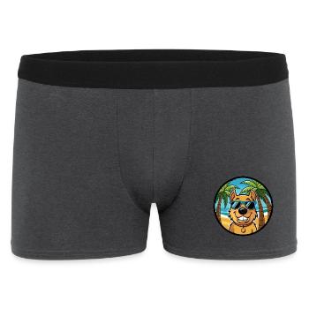 Billy Hunderasse Cartoon Sonnenbrille Strand - Männer Boxer Shorts - Anthrazit - Vorne