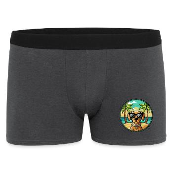 Portugiesische Pointer Hunderasse Cartoon Sonnenbrille - Männer Boxer Shorts - Anthrazit - Vorne