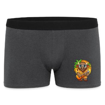 Lustige Bison Cartoon Sommer Strand Sonnenbrille Gitarre - Männer Boxer Shorts - Anthrazit - Vorne