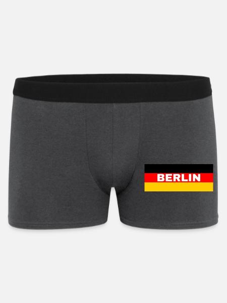 Berlin City in German Flag - Men's Boxer Shorts - charcoal grey
