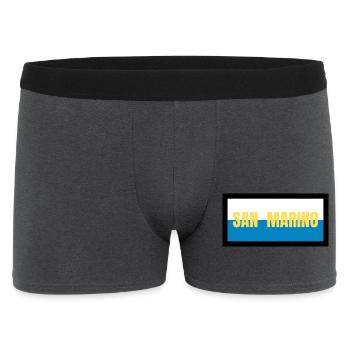 San Marino Flagge Farben - Männer Boxer Shorts - Anthrazit - Vorne