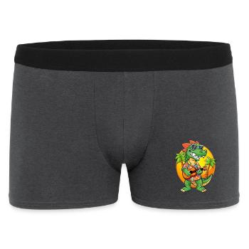 Lustige Krokodil Cartoon Sommer Strand Sonnenbrille - Männer Boxer Shorts - Anthrazit - Vorne