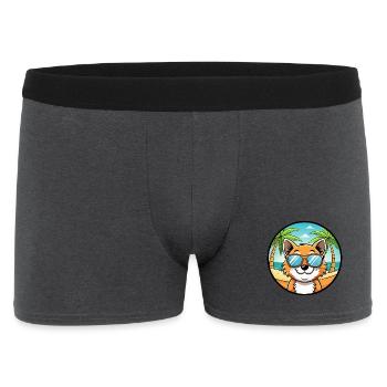 Bambino Cat Breed Cartoon Sunglasses Beach - Men's Boxer Shorts - charcoal grey - Front