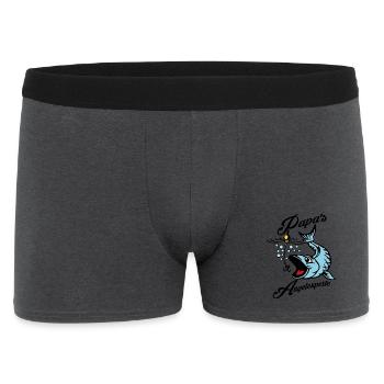Papa's Angelexperte - Angeln mit Papa - Männer Boxer Shorts - Anthrazit - Vorne