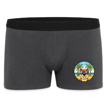 Berger De Beauce Hunderasse Cartoon Sonnenbrille Strand - Männer Boxer Shorts - Anthrazit - Vorne