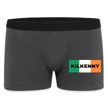 La ville de Kilkenny dans le drapeau irlandais - Boxer Homme - charbon - Devant
