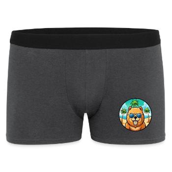 Chow Chow Hunderasse Cartoon Sonnenbrille Strand - Männer Boxer Shorts - Anthrazit - Vorne
