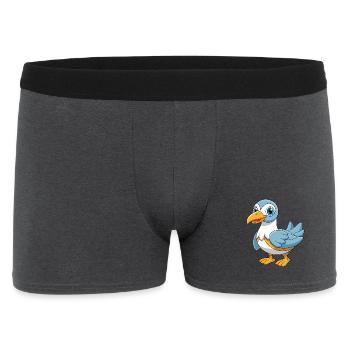 Albatross Mascotte mignonne Personnage de dessin animé Kawaii - Boxer Homme - charbon - Devant