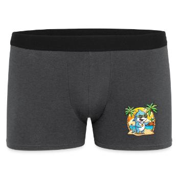Delphin Lustige Cartoon Sommer Strand Sonnenbrille - Männer Boxer Shorts - Anthrazit - Vorne