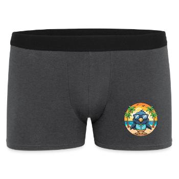 Krähe Lustige Cartoon Sommer Strand Sonnenbrille - Männer Boxer Shorts - Anthrazit - Vorne