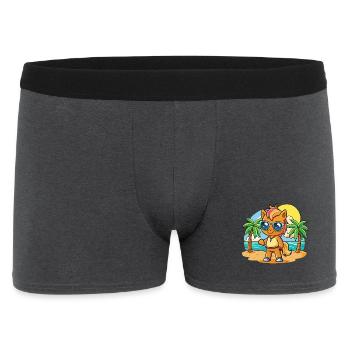 Pony Lustige Cartoon Sommer Strand Sonnenbrille - Männer Boxer Shorts - Anthrazit - Vorne