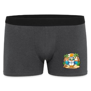 Pinguin Lustige Cartoon Sommer Strand Sonnenbrille - Männer Boxer Shorts - Anthrazit - Vorne