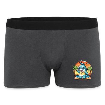 Delphin Lustige Cartoon Sommer Strand Sonnenbrille - Männer Boxer Shorts - Anthrazit - Vorne