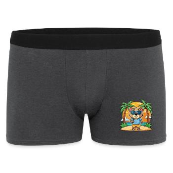 Bär Lustige Cartoon Sommer Strand Sonnenbrille - Männer Boxer Shorts - Anthrazit - Vorne