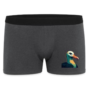 Albatross Personnage De Dessin Animé Animal De Compagnie Coloré - Boxer Homme - charbon - Devant