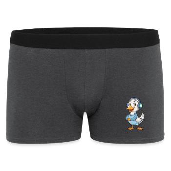 Goose Funny Cartoon Character Casque Musique - Boxer Homme - charbon - Devant