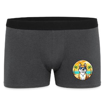 Westsibirische Laika-Hunderasse Cartoon-Sonnenbrille - Männer Boxer Shorts - Anthrazit - Vorne