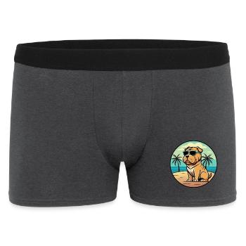 Shar Pei Hunderasse Cartoon Sonnenbrille Strand - Männer Boxer Shorts - Anthrazit - Vorne