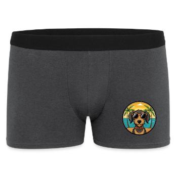 Lunettes de soleil de dessin animé de race de chien teckel à poil dur - Boxer Homme - charbon - Devant