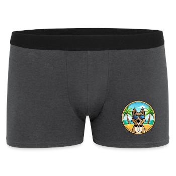 Swiss Laufhund Chien Race Dessin Animé Lunettes de Soleil Plage - Boxer Homme - charbon - Devant