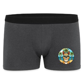 Peruanische Inka Orchidee Hunderasse Cartoon Sonnenbrille - Männer Boxer Shorts - Anthrazit - Vorne