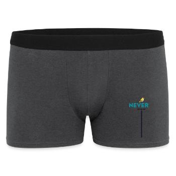 never give up bird - Männer Boxer Shorts - Anthrazit - Vorne