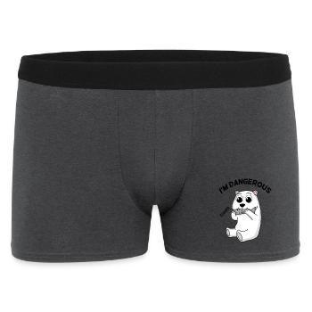 Cadeau de bébé ours polaire ours polaire - Boxer Homme - charbon - Devant